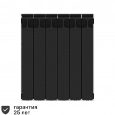 Секционный радиатор Rifar Monolit M50006RAL9005 500/100 6 секц. черный