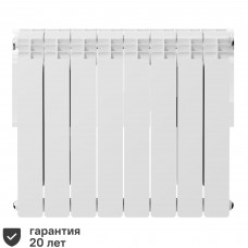 Радиатор Equation Aluminium 500/90 8 секции, белый