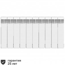 Радиатор секционный Equation Bimetal 350/90, 10 секций, белый